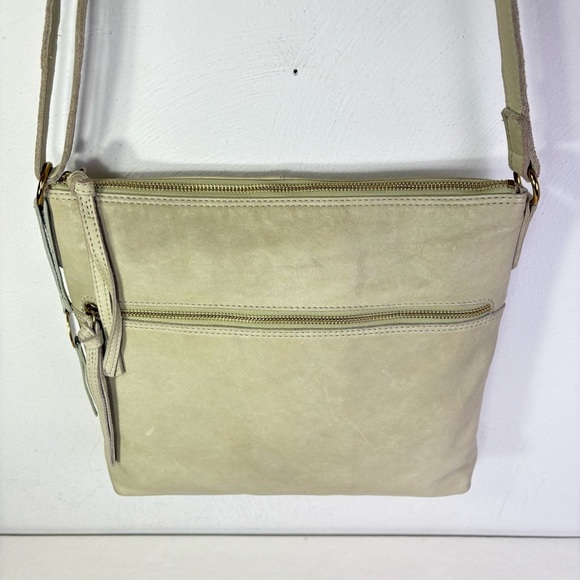 Margot Sage Light Green Leather Crossbody Shoulder Bag Minimalist Bag Purse - Picture 6 of 17